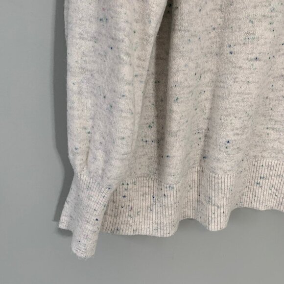 LOFT oversized long sleeve gathered wrist v-neck pullover sweater - Picture 2 of 10